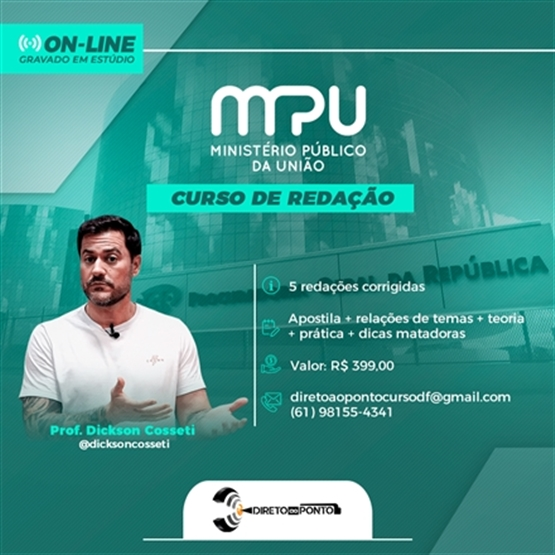 Curso de Redação on-line para TÉCNICO do MPU