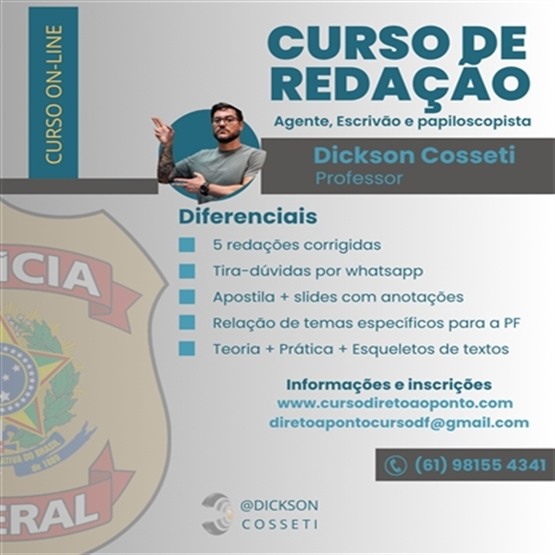 Curso de Redação para a PF - Agente, Escrivão e Papiloscopista