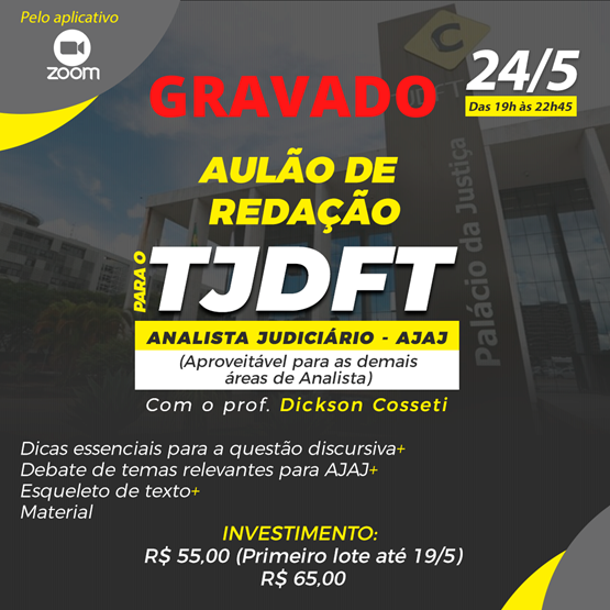 Aulão Gravado de Discursiva para TJDFT AJAJ