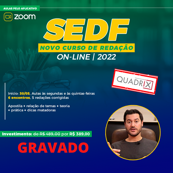 Curso de Redação para a SEDF Quadrix - GRAVADO